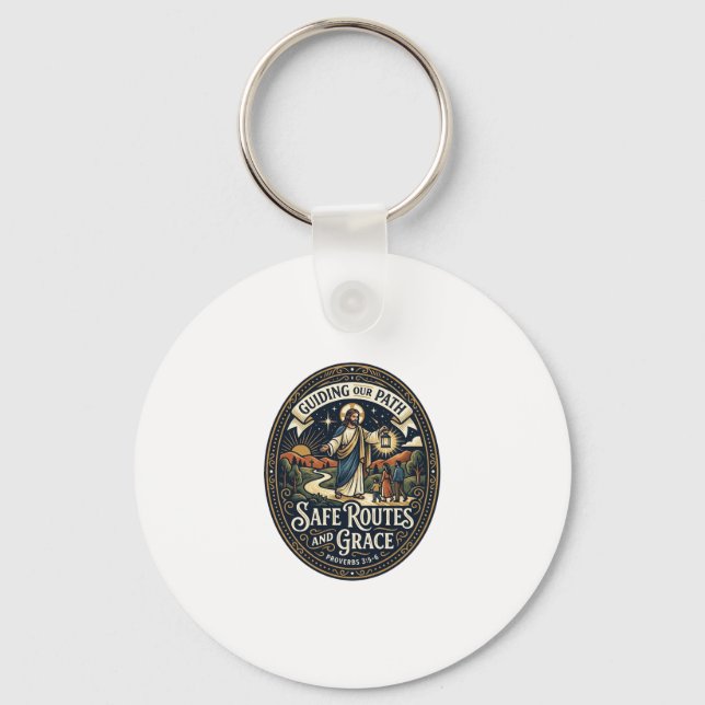 Jesus Bus Driver Transit Worker Shirt Faith Based  Key Ring (Front)