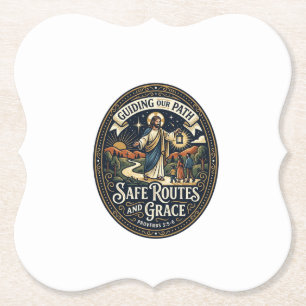 Jesus Bus Driver Transit Worker Shirt Faith Based Paper Coaster