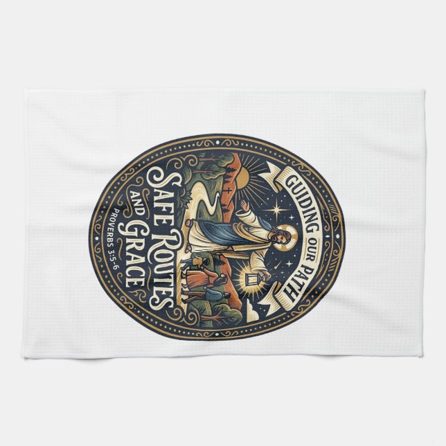 Jesus Bus Driver Transit Worker Shirt Faith Based  Tea Towel (Horizontal)