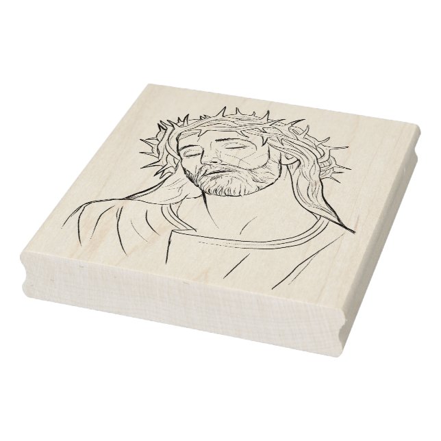 Jesus bust 2 illustration pattern art stamp (Stamp)