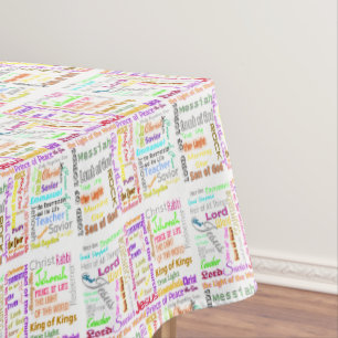 (Jesus) By Many Names Tablecloth