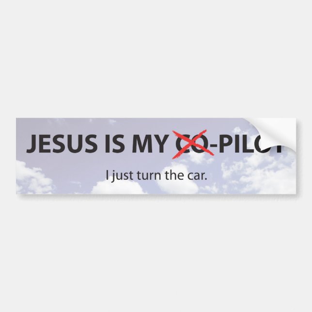 Jesus -C-o-Pilot Bumper Sticker (Front)