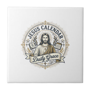 Jesus Calendar Daily Grace Jesus Calendar Daily Gr Ceramic Tile
