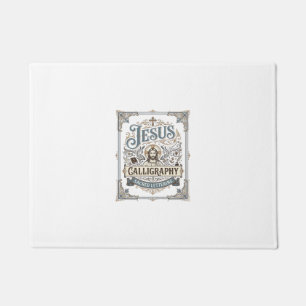Jesus Calligraphy Sacred Lettering Jesus Calligrap Doormat