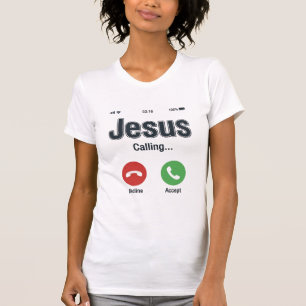 Jesus Calling Phone Screen Christian Shirt Design_