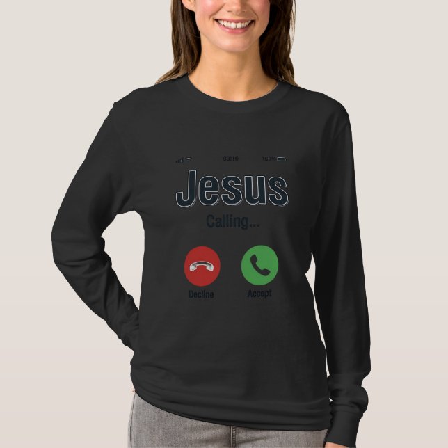 Jesus Calling Phone Screen Christian Shirt Design_ (Front)