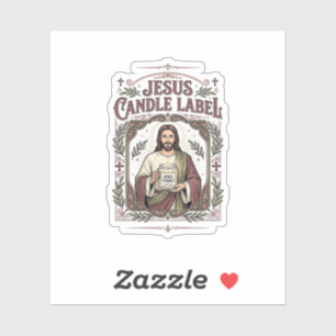 Jesus Candle Label Jesus Candle Christian Faith Vi