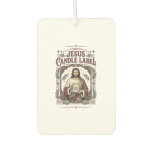 Jesus Candle Label Jesus Candle Christian Faith Vi Car Air Freshener