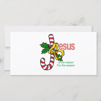 Jesus Candy Cane Holiday Card