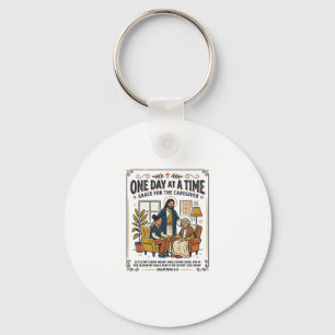 Jesus Caregiving Aging Parents Graphic Tee Christi Key Ring
