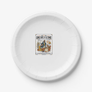 Jesus Caregiving Aging Parents Graphic Tee Christi Paper Plate
