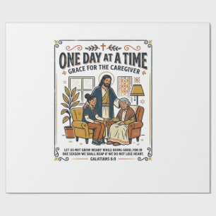 Jesus Caregiving Aging Parents Graphic Tee Christi Wrapping Paper