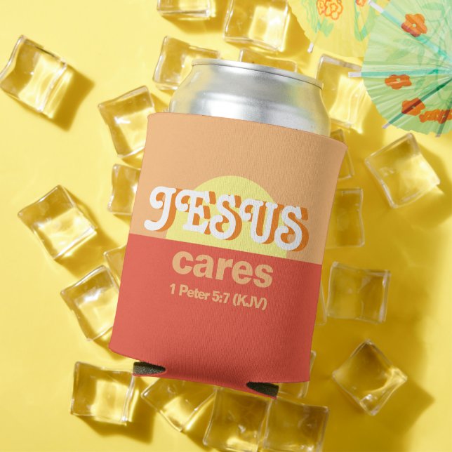 Jesus Cares. 1 Peter 5:7 (KJV) -  Can Cooler (In Situ Summer)