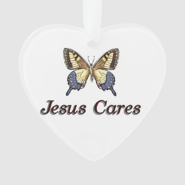 Jesus Cares  ornament (Front)