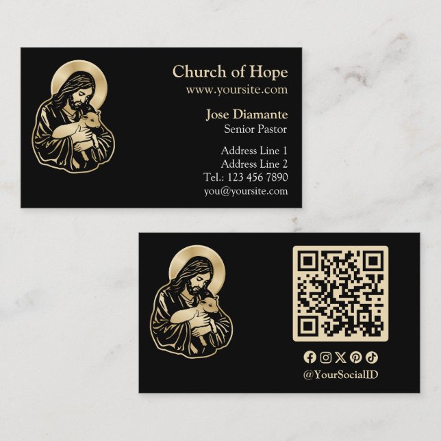 Jesus Caring Shepherd Business Card (Front/Back)