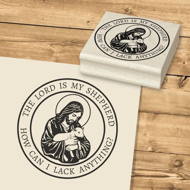 Jesus Caring Shepherd Rubber Stamp (Creator Uploaded)