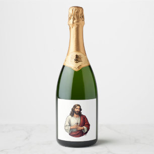 Jesus Carpenter Mark Vintage Engraving Tee 2 Sparkling Wine Label