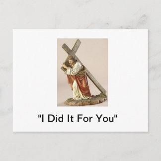"Jesus Carries The Cross" Postcard