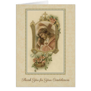 Jesus Carrying Cross Catholic Condolence Thank You