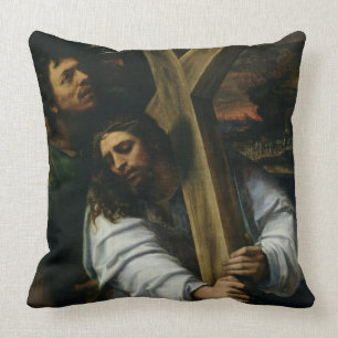 Jesus Carrying the Cross, c.1535 (oil on panel) Cushion