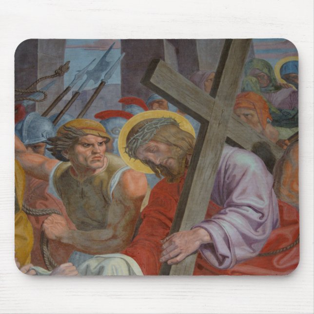 Jesus Carrying The Cross Mouse Pad (Front)