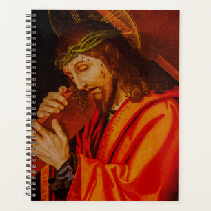 Jesus carrying the cross notebook planner