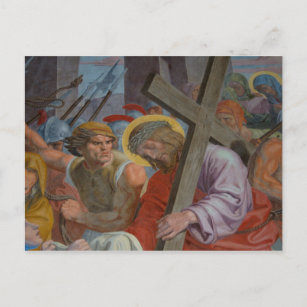 Jesus Carrying The Cross Postcard