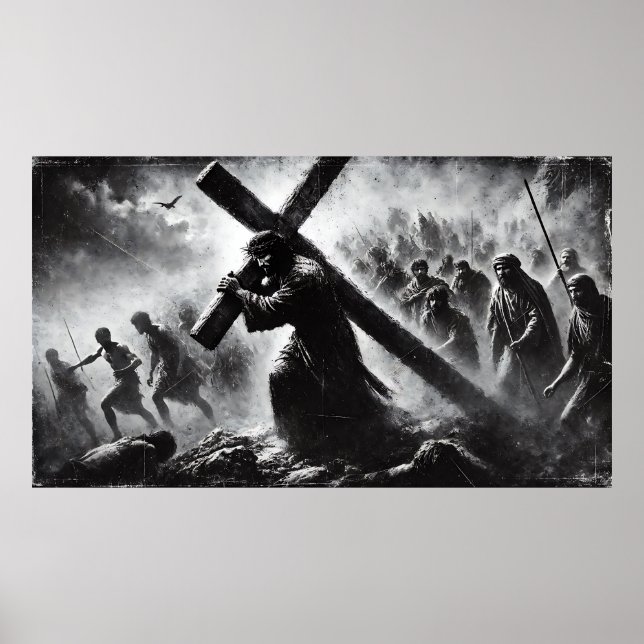 Jesus Carrying The Cross Poster (Front)