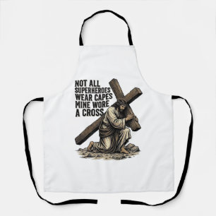 Jesus Carrying the Cross Vintage Christian Apron
