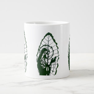 Jesus Carved On A Leaf Large Coffee Mug