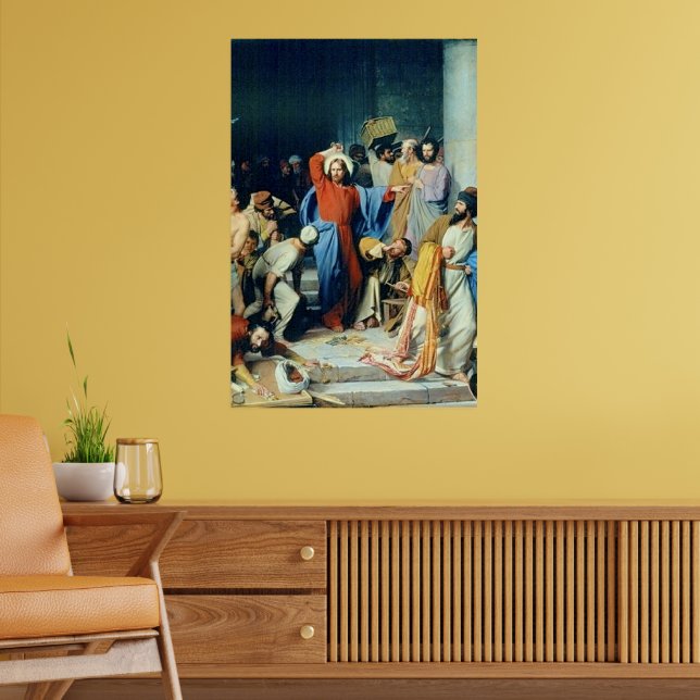 Jesus Casting Out Money Changers Poster (Living Room 2)