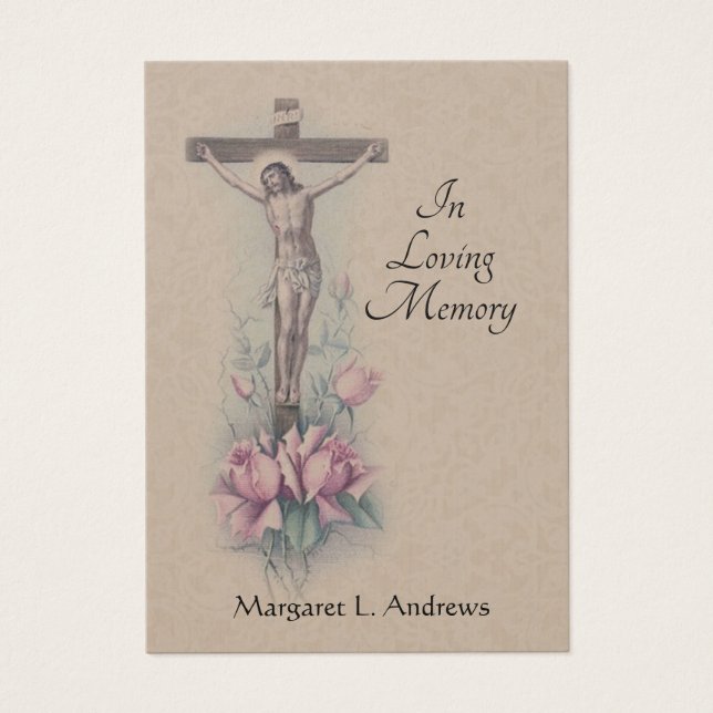 Jesus Catholic Funeral Sympathy Prayer Holy Card (Front)