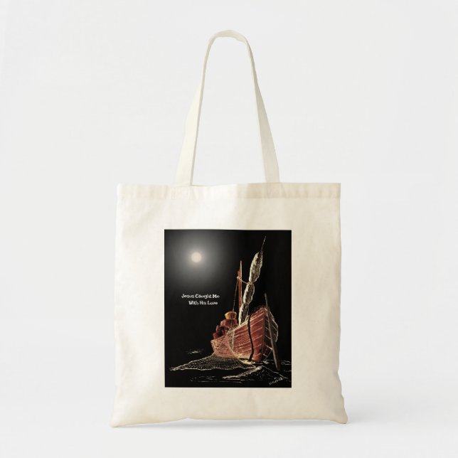 "Jesus Caught Me" Possum Trot Grocery Tote (Front)