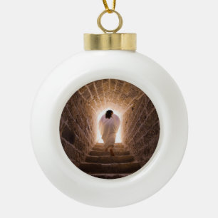 Jesus Ceramic Ball Christmas Ornament