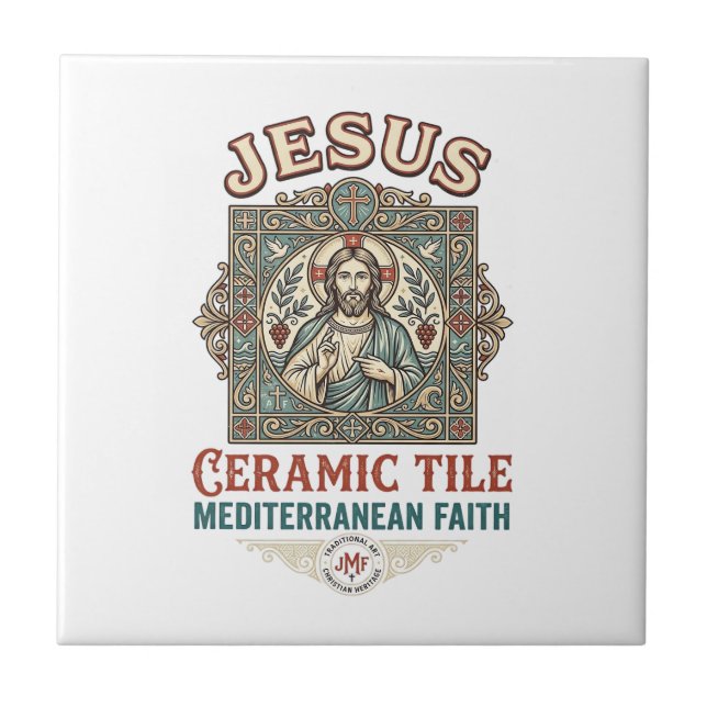 Jesus Ceramic Tile Mediterranean Faith Jesus Ceram (Front)