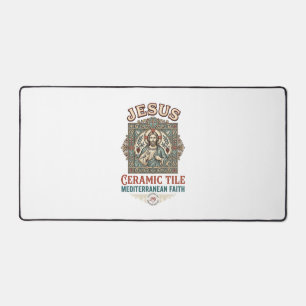 Jesus Ceramic Tile Mediterranean Faith Jesus Ceram Desk Mat