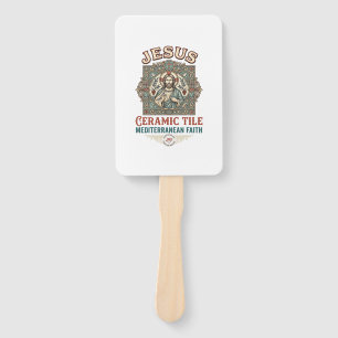 Jesus Ceramic Tile Mediterranean Faith Jesus Ceram Hand Fan