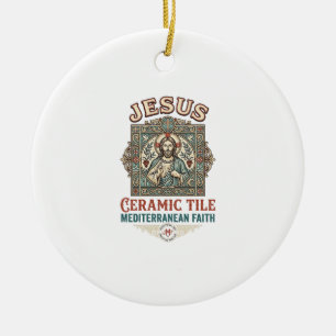 Jesus Ceramic Tile Mediterranean Faith Jesus Ceram Ornament
