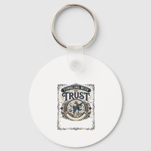 Jesus Cheer Gymnastics Graphic Tee Christian Art_1 Key Ring