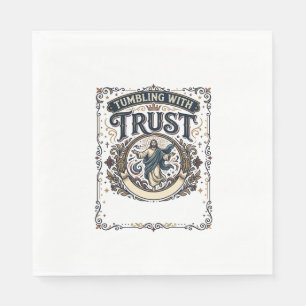 Jesus Cheer Gymnastics Graphic Tee Christian Art_1 Napkin