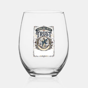 Jesus Cheer Gymnastics Graphic Tee Christian Art_1 Stemless Wine Glass