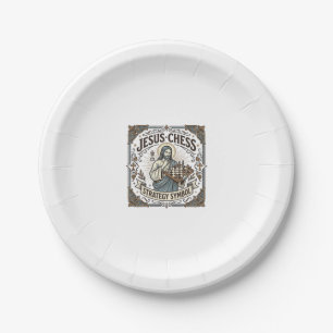 Jesus Chess Strategy Symbol Jesus Chess Strategy C Paper Plate