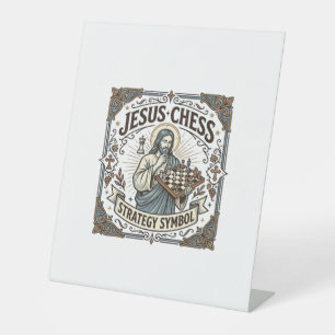 Jesus Chess Strategy Symbol Jesus Chess Strategy C Pedestal Sign