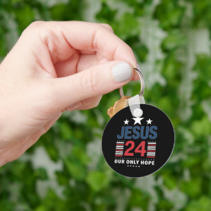 Jesus Christ 2024 President USA Election Political Key Ring