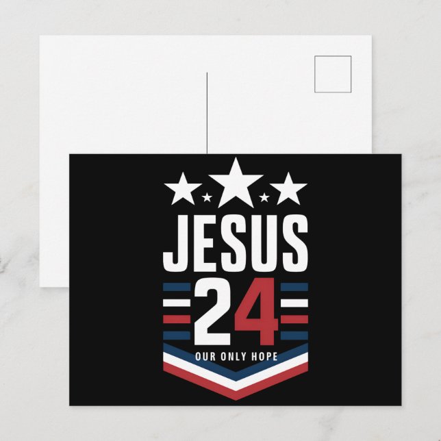 Jesus Christ 2024 President USA Election Political Postcard (Front/Back)