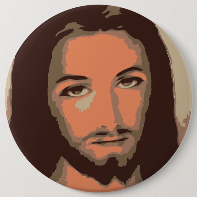 JESUS CHRIST 6 CM ROUND BADGE (Front)
