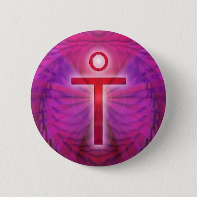 Jesus Christ 6 Cm Round Badge (Front)
