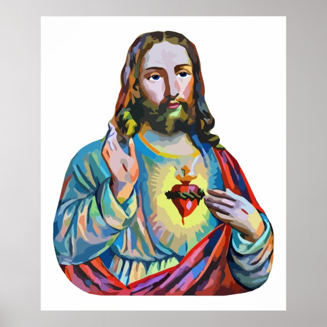 Jesus Christ abstract original Religious art Poster (Front)