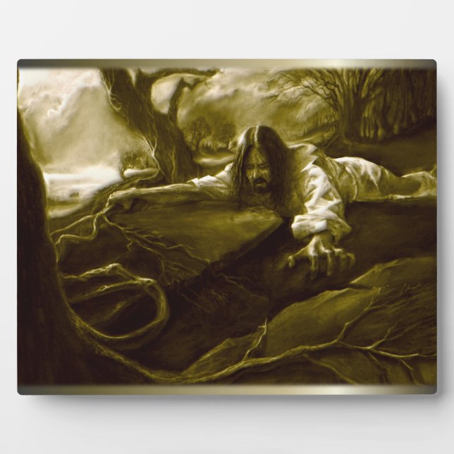 Jesus Christ Agony in the Garden of Gethsemane Plaque (Front)