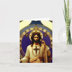 Jesus Christ - AI - Art Nouveau - B Card